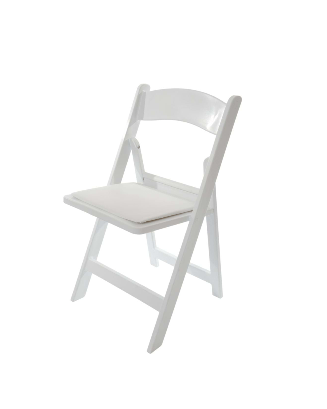 White Padded Folding Chair