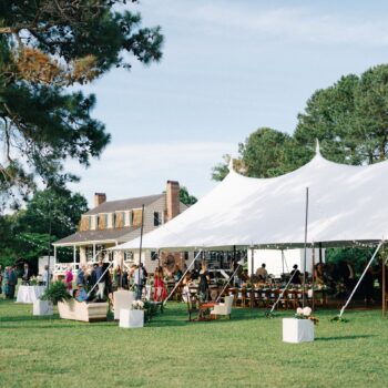 Sail cloth wedding tent