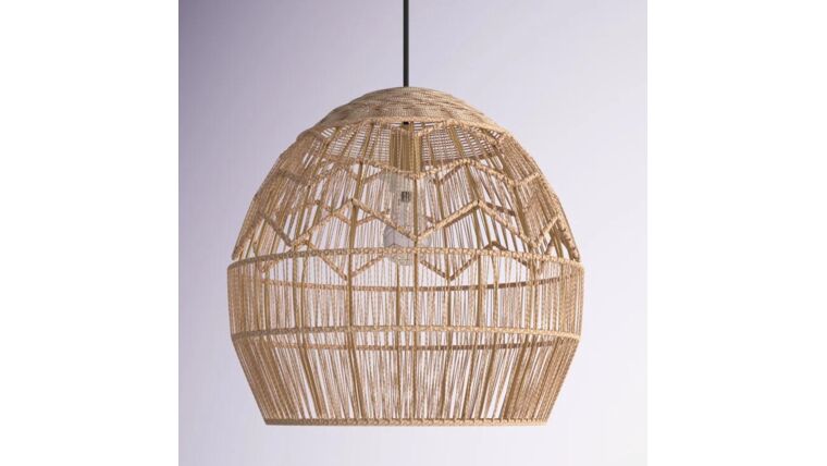 Rattan Basket Chandelier
