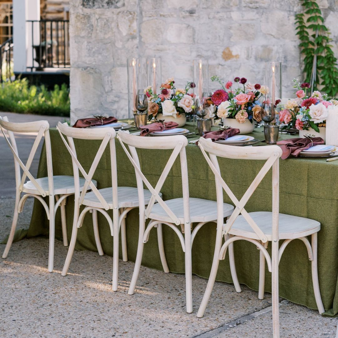 White Wash Crossback Chair - Image 3