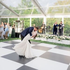 Black and White Checkered Dance Floor 4'x4'
